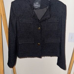 NWOT Mango Charcoal Textured Women's Blazer